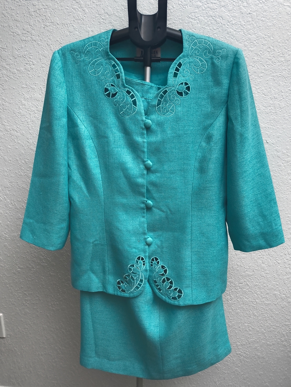 Morgan Miller Turquoise Embroidered Skirt Set
